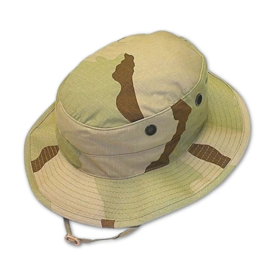 U.S. Military Issue Desert Camo Boonie Hat NyCo Rip-Stop Size 7 Sun Cap